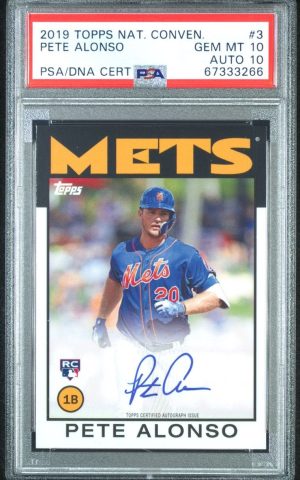 2019 Topps National Convention Pete Alonso #NSCC3 PSA/DNA Certified GEM MT 10/10