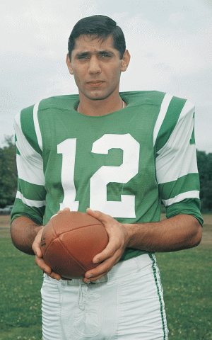 Joe Namath Holding Ball
